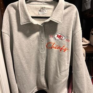 Gameday Couture Chiefs Button-Up Shacket